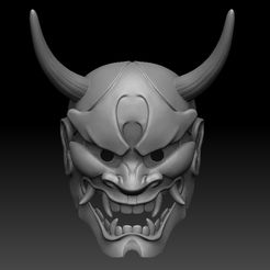 00.jpg STL-Datei Oni-Maske・Design für 3D-Drucker zum herunterladen