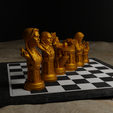 2.png Wednesday Figure Chess Set - Netflix Wednesday Character 3D print model
