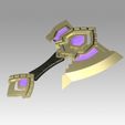 2.jpg World Of Warcraft Shadowlands Axe Bastion Cosplay weapon prop