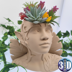 01.png Файл 3D Горшок для растений "Эльф・Модель для печати в 3D скачать