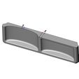 3-pocket-recta-tray-08.jpg Rectangular 3 pockets serving tray relief 3D print model