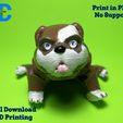 631.jpg Bull Dog Flexi Print-In-Place STL File | Files for 3D Printing - Digital File
