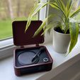 IMG_E3766.jpg Echo Dot 3rd Generation Holder Amazon Alexa Stand Echo Dot Case Cool Record Player Turntable Gift Wood Vintage Decor Theme Echo Dot Mount