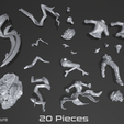 Diorama-Parts.png Tatsumaki Vs Mob - OPM x MobPsycho 100 Figurine STL for 3D Printing