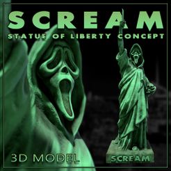Scream_Liberty_Promo.jpg Файл STL КРИК - КОНЦЕПЦИЯ СТАТУИ СВОБОДЫ・Дизайн 3D принтера для загрузки