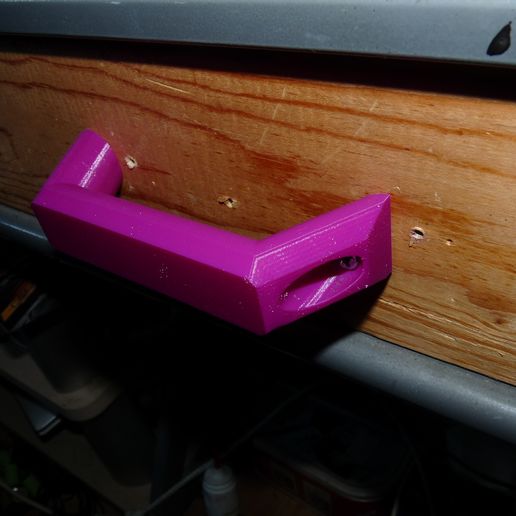 Solid cupboard drawer handle