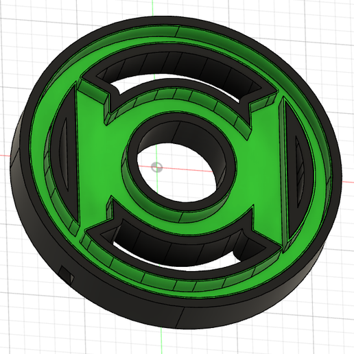 Green Lantern Illuminated Sign - 3D model önizlemesi