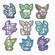 QWEQRT56Y6.png 3D file PACK 9 EEVEE COOKIE CUTTER EVOLUTIONS・3D printer model to download