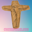 4.png Jesus and Virgin Mary,3D MODEL STL FILE FOR CNC ROUTER LASER & 3D PRINTER