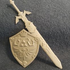 01.jpg Fichier STL Bouclier, épée et fourreau de Link・Design pour impression 3D à télécharger