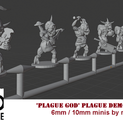 plaguedemons.png 10 Dieu de la peste démons de la peste 6mm / 10mm minis