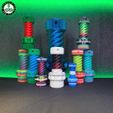 fidgetboltgroupphoto.jpg STL file Fidget Bolt & Capsule Version - Personal Use・3D printable design to download