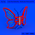 03.png Cute Flexi Butterfly - Print-in-Place - no supports - 8-bit Pixel Art - Voxel Art