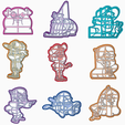 AWDAWD.png STL file 9 PACK GRAVITY FALLS COOKIE CUTTER・3D printer design to download