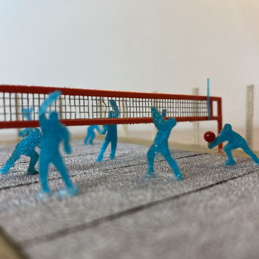 Volleyball Players Silhouettes Scales 1:50, 1:100, 1:75