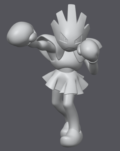 🐉 Monochrome pokemon figure #107 Hitmonchan・ 3MF File for 3D printing・Cults