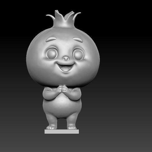 Cute Pomegranate Baby Chibi Character 3D Model 3D print model