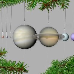 1.jpg Free STL file Our Planets - Ornaments・3D printing idea to download