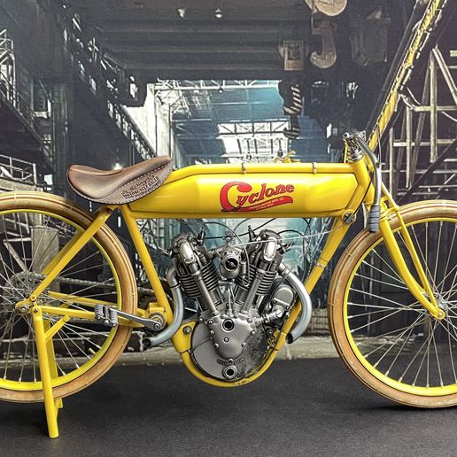 🌀 1/12 1914 Cyclone 1000 Boardtrack Racer・ STL File for 3D printing・Cults