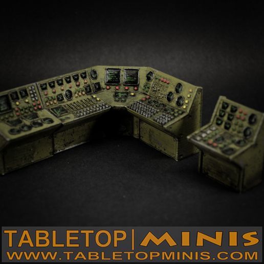 A_comp_photos.0001.jpg Download STL file Retro Sci Fi Control Terminals • 3D printable model, TableTopMinis