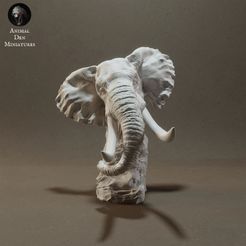 elephant_bust_1.jpg STL file African Bush Elephant Bust・Design to download and 3D print