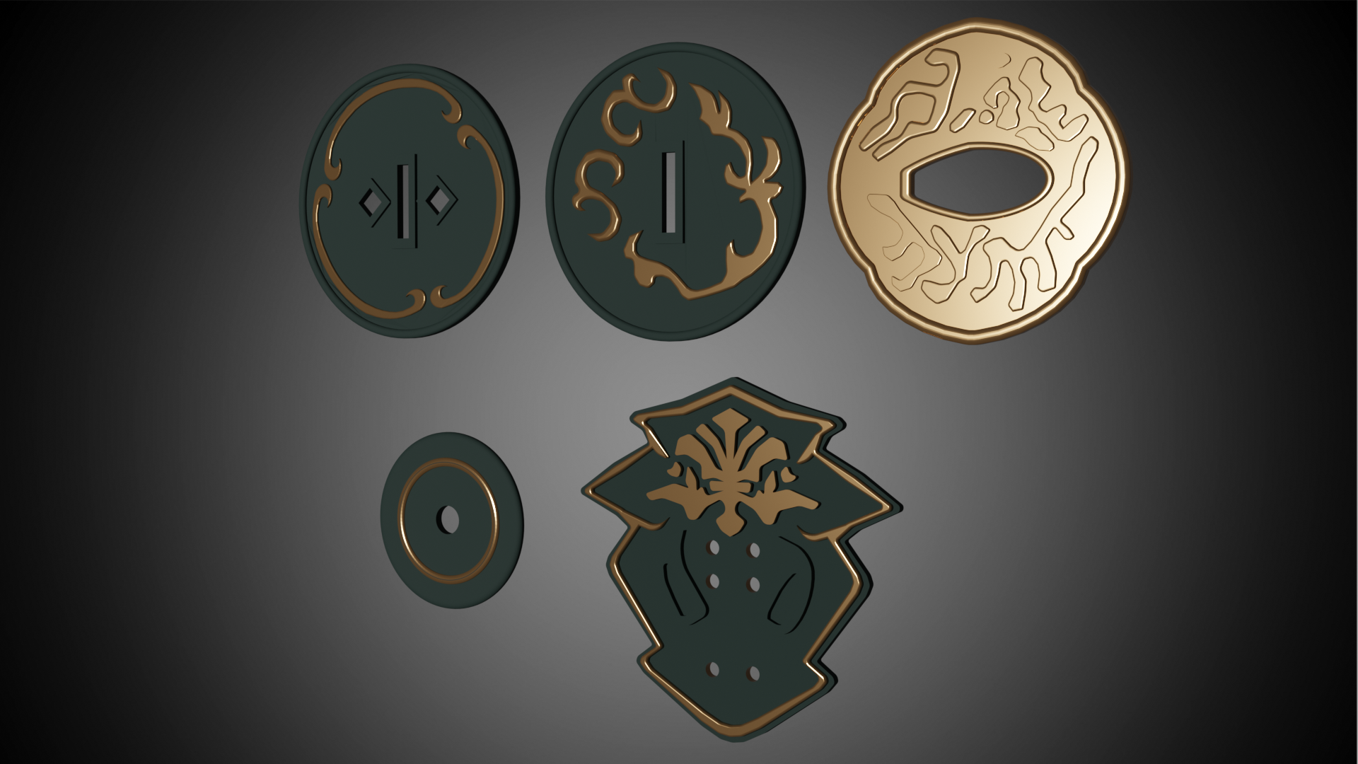 Fichier 3d Final Fantasy Xiv Classe Samouraï Set Tsuba・plan Pour