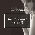 AmIAllowedToCryCookie.png Taylor Swift TTPD "Am I allowed to cry?" Cookie cutter