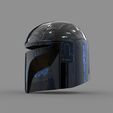 0_25.jpg Star Wars The Mandalorian Damaged Helmet 3D print model Cosplay