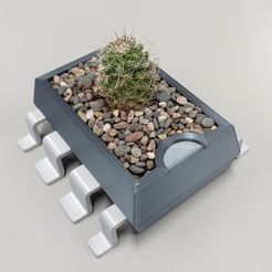 E2.jpg Archivo STL IC chip SMT estilo plantador maceta flor cactus・Objeto imprimible en 3D para descargar