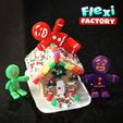 Flexi Gingerbread man 05.jpg STL-Datei Flexi Print-in-Place Lebkuchenmann Ornament herunterladen • 3D-druckbares Objekt, FlexiFactory