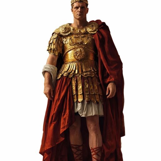 Roman Emperor Statue STL File for 3D Printing | Ancient Rome Caesar Figurine | Historical Miniature