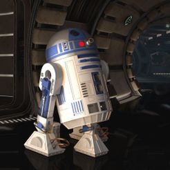 Render 1.JPG STAR WARS - R2D2 highly detailed &ready to print, 360° rotating head & openable to use it as a storage box.