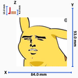 1.png Free STL file PIKACHU MEME COOKIE CUTTER / FACE・3D print model to download