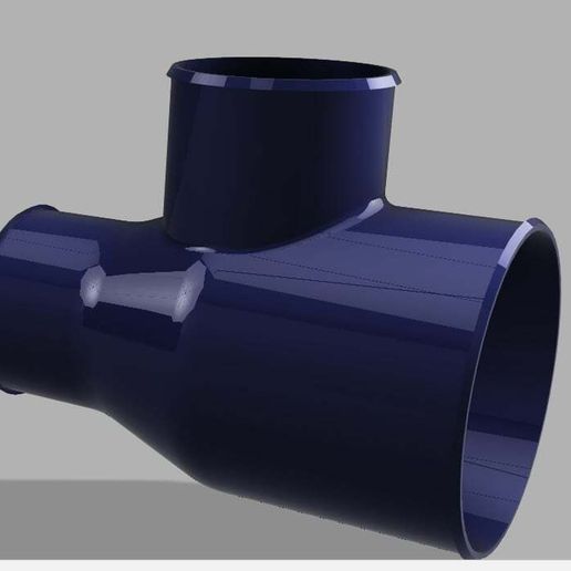 Ventilation T-fitting D125 to D80 - 3D model önizlemesi