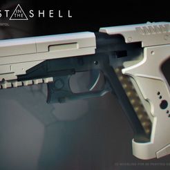 1.jpg Fichier STL Ghost in the shell - Modèle majeur d'impression 3D de pistolet termoptique・Objet pour imprimante 3D à télécharger, 3dpicasso