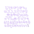 cursiva torta.stl alphabet complet en italique