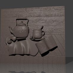 chay.jpg Free STL file kitchen scene cnc router art・3D printing template to download