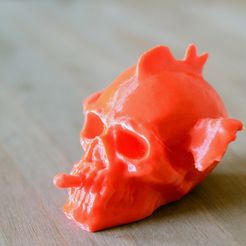 FunSkull03.JPG STL file Funny skull n ° 3・3D print design to download
