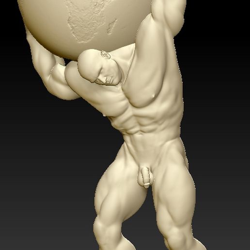 Lifting up EARTH Man 3D model