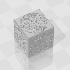 1.png Download STL file Aztec Dice D6 • 3D print template, Tiano