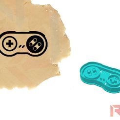 nintendo_cookie_cutter_clay_embosser_fondant_stamp_3d_printed.jpg STL file Nintendo console controller cookie cutter・3D printer model to download