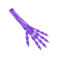 Left Flexi Skeleton Hand Long.stl Flexi Print-in-Place Skeleton Hand