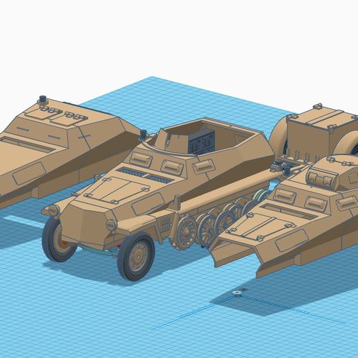 totale.jpg Sd.Kfz 250 Ausf. Alt Easy Print Scale 1:16 Big Pack