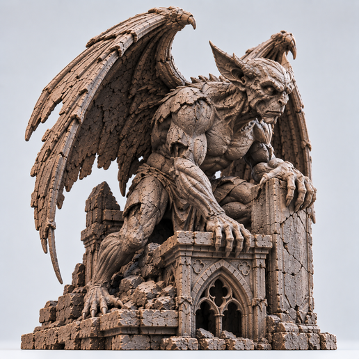 The Last Sentinel – Gargoyle Guardian of the Forgotten Ruins | Fantasy STL