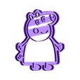 mama_pig_cut.stl STL file PACK 10 CUTTER COOKIE PEPPA PIG - FAMILY AND FRIENDS・Model to download and 3D print