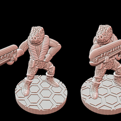 Reptilian.png STL file Reptilian Space Soldiers With Energy Weapons・3D printer design to download