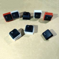 1.jpg Free STL file Recycle your keyboard, modules to compose your message・Design to download and 3D print