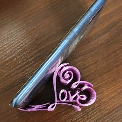 1.jpg STL-Datei Telefonständer Liebe・3D-druckbare Vorlage zum herunterladen