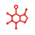 Caffeine Molecule Ornament 2.PNG Free Caffeine Molecule Ornament
