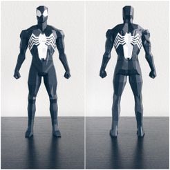 image.jpeg STL-Datei Low Poly Spider-Man Symbiote・3D-druckbares Modell zum Herunterladen
